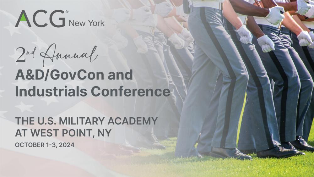 2024 ACG NY 2nd Annual A&D/GovCon and Industrials Conference ACG New York